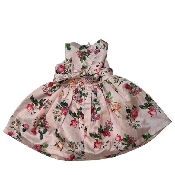 Pantaloons baby dress rose pink rose floral pattern formal dress girls 9-12 mont - Picture 5 of 5
